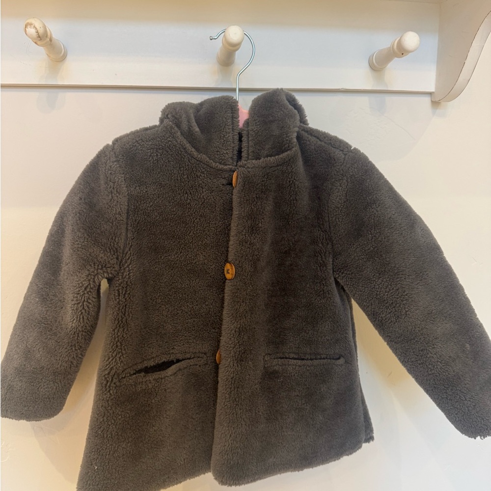 Zara Cozy Kids Fleece Jacket - Gray